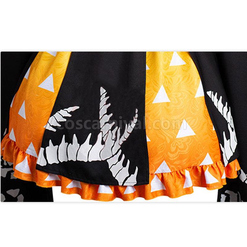 Demon Slayer Kimetsu no Yaiba Zenitsu Agatsuma Cosplay Costumes coscarnival01118624