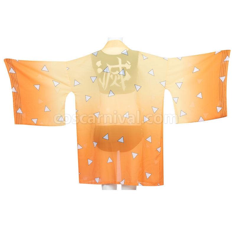 Demon Slayer Kimetsu no Yaiba Zenitsu Agatsuma Swimsuit Cosplay Costumes coscarnival011110498