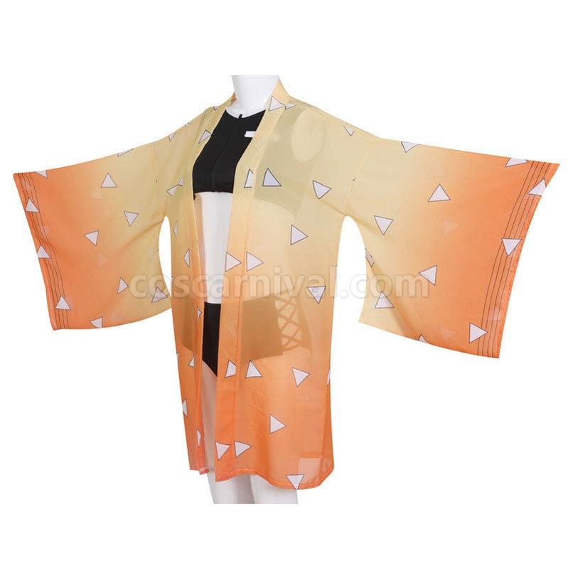 Demon Slayer Kimetsu no Yaiba Zenitsu Agatsuma Swimsuit Cosplay Costumes coscarnival011110507