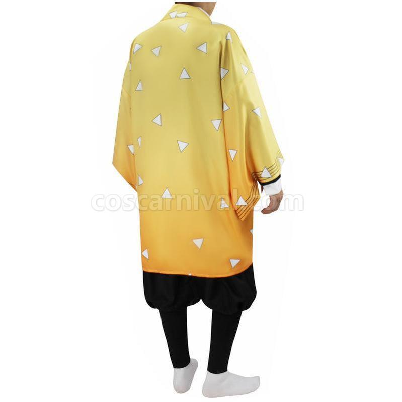 Demon Slayer Kimetsu no Yaiba Zenitsu Agatsuma kimono Cosplay Costumes coscarnival011119329
