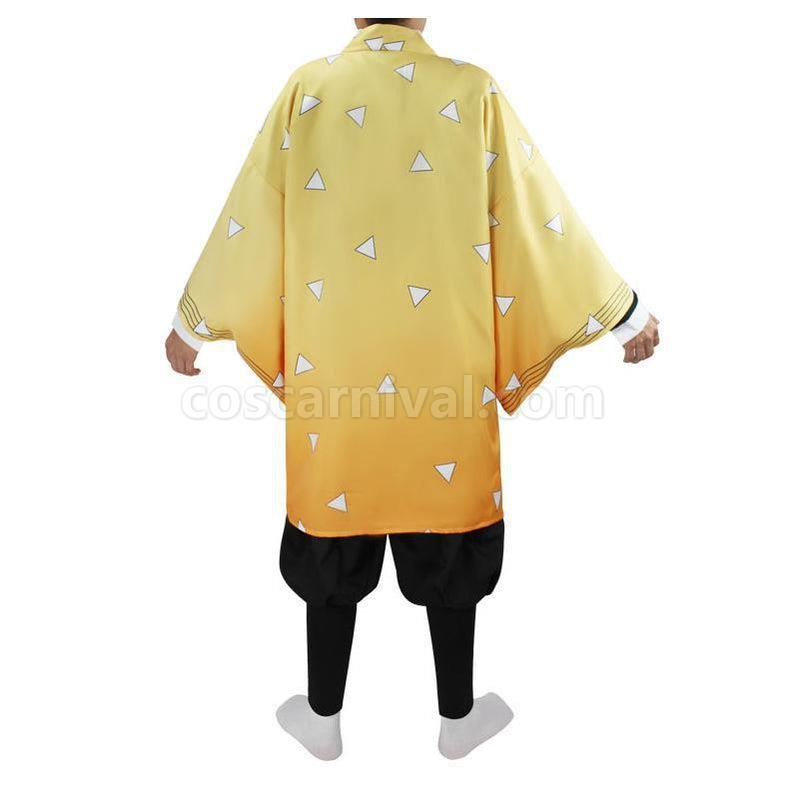 Demon Slayer Kimetsu no Yaiba Zenitsu Agatsuma kimono Cosplay Costumes coscarnival011119337