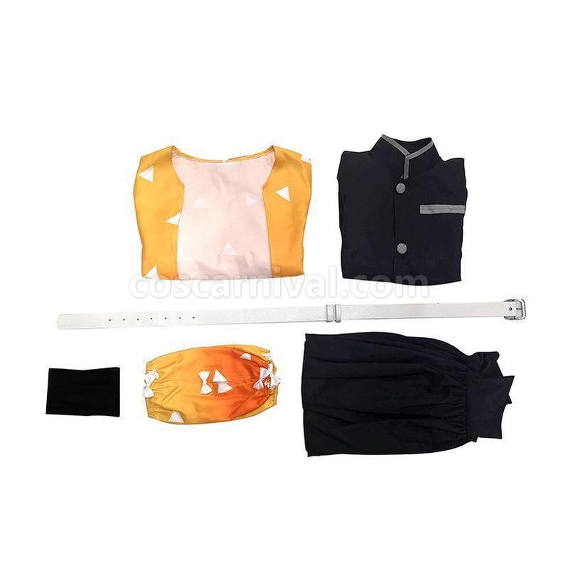 Demon Slayer Kimetsu no Yaiba Zenitsu Agatsuma kimono Cosplay Costumes coscarnival011119347