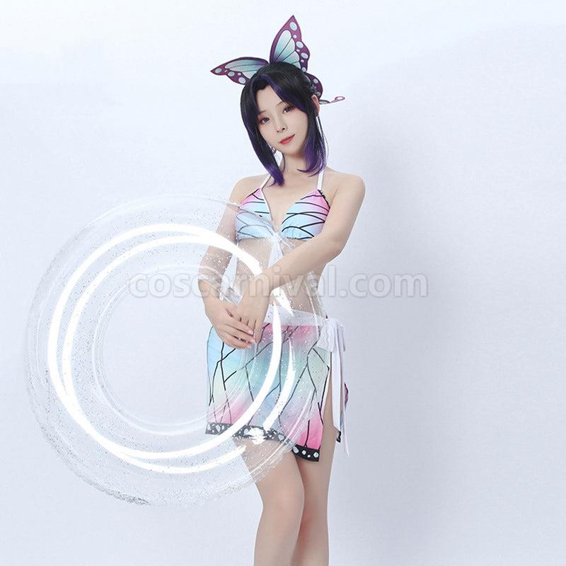 Demon Slayer Kochou Shinobu Swimsuit Cosplay Costumes coscarnival01119997