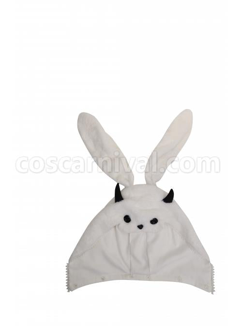 Devil Rabbit Series OP Autumn Winter Halloween Gothic Lolita Long Sleeve Dress With Detachable Plush Rabbit Ears Hat coscarnival