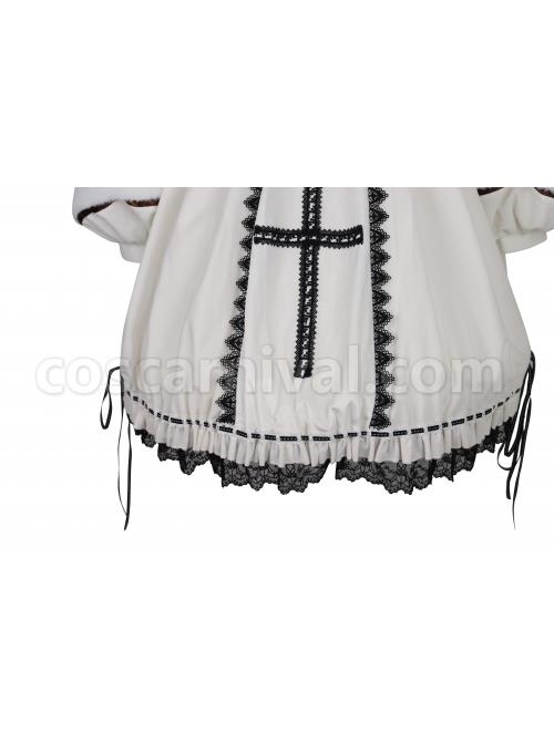 Devil Rabbit Series OP Autumn Winter Halloween Gothic Lolita Long Sleeve Dress With Detachable Plush Rabbit Ears Hat coscarnival