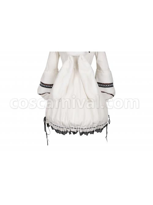 Devil Rabbit Series OP Autumn Winter Halloween Gothic Lolita Long Sleeve Dress With Detachable Plush Rabbit Ears Hat coscarnival