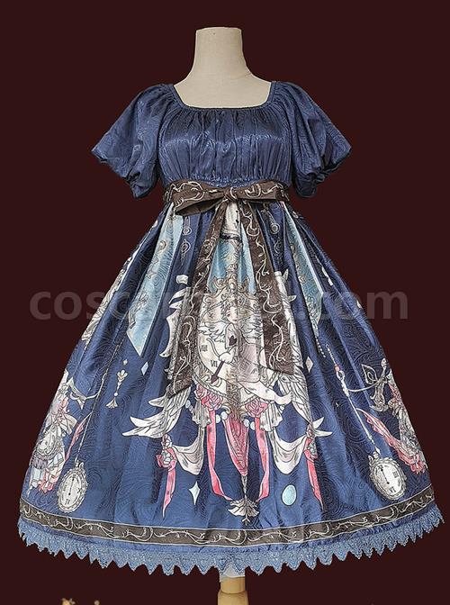 Distant-Bells-Series-OP-High-Waist-Classic-Lolita-Short-Sleeve-Dress-coscarnival-3009