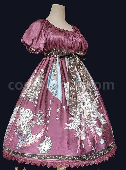 Distant-Bells-Series-OP-High-Waist-Classic-Lolita-Short-Sleeve-Dress-coscarnival-3035