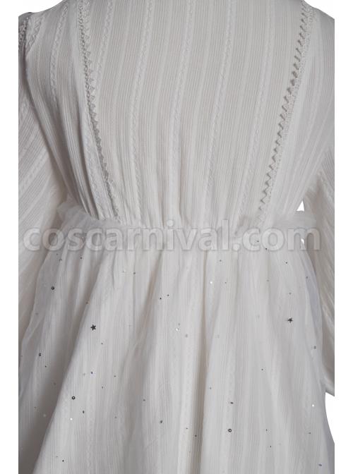 Divine Salvation Series High Collar Retro Gothic Lolita White Long Sleeve Shirt coscarnival