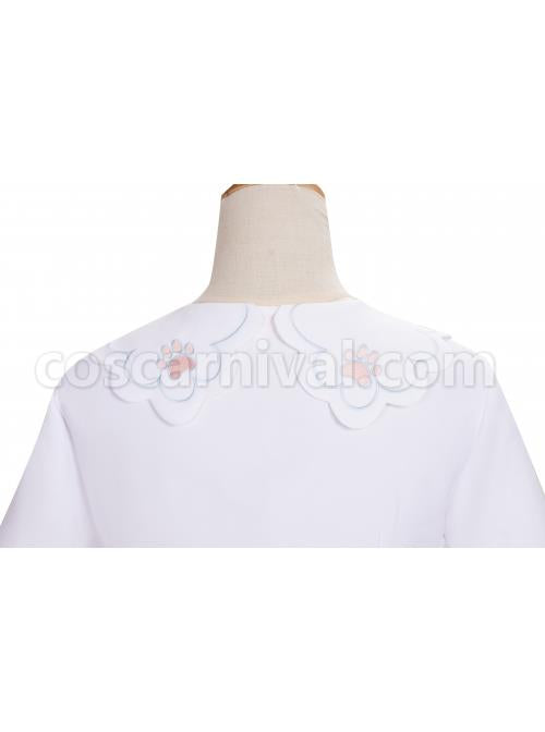 Dogs Donuts Series Cute Doll Collar Little Bear Buttons Sweet Lolita Ruffle Long Sleeve Shirt coscarnival