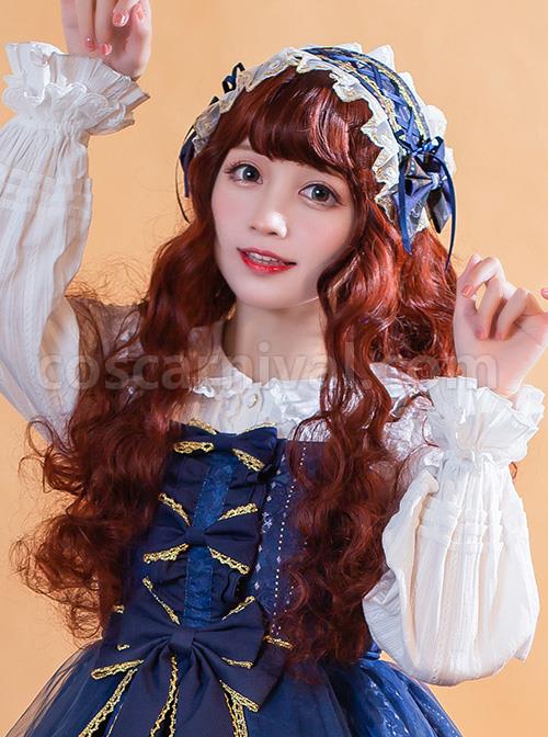 Doll Collar Ruffle Long Sleeve Sweet Lolita Shirt coscarnival