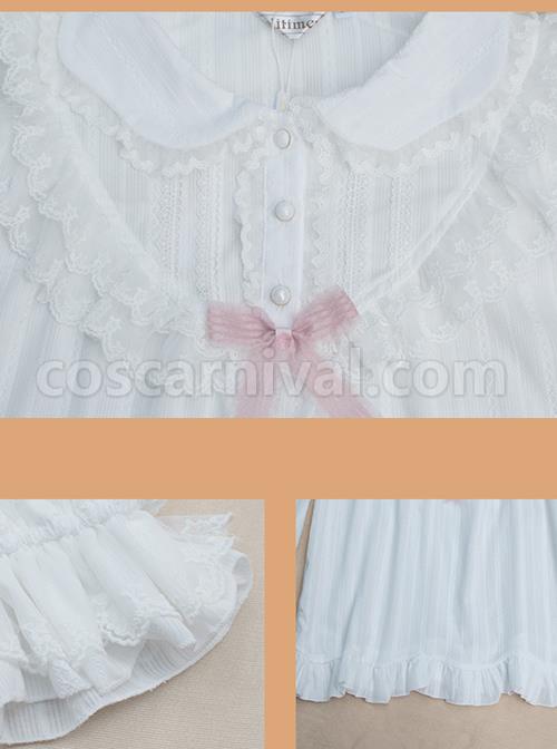 Doll Collar Ruffle Long Sleeve Sweet Lolita Shirt coscarnival