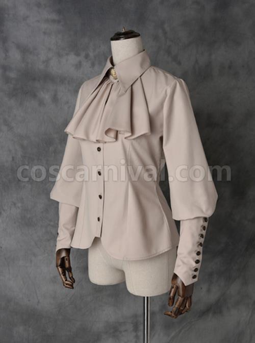 Drunk Dream Series Lapel Shirt Gothic Lolita Slim Sheep-leg Sleeves Blouses coscarnival