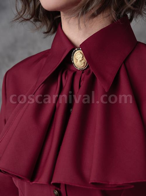 Drunk Dream Series Lapel Shirt Gothic Lolita Slim Sheep-leg Sleeves Blouses coscarnival