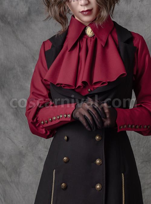 Drunk Dream Series Lapel Shirt Gothic Lolita Slim Sheep-leg Sleeves Blouses coscarnival
