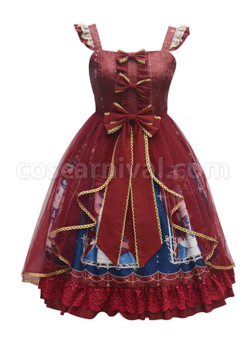 Earl-Cat-Lady-Series-JSK-Bowknot-Classic-Lolita-Sling-Dress-coscarnival-2993