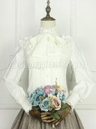 Earl Girl Series Retro Elegant Thick Chiffon Bowknot Classic Lolita Long Sleeve Shirt coscarnival
