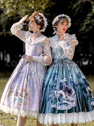 Echo-Voice-Series-SP-Waist-Bow-Tie-Back-Placket-Lace-Long-Sleeves-Cuff-Drawstring-V-Neck-Classic-Lolita-Dress-coscarnival-2992