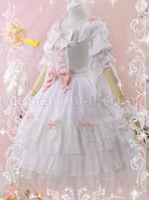 Elegant-Pink-Bowknot-White-Classic-Lolita-Wedding-Dress-coscarnival-3807
