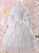 Elegant-Pink-Bowknot-White-Classic-Lolita-Wedding-Dress-coscarnival-3814