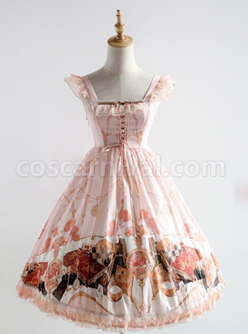 Elegant-Printing-Classic-Lolita-Fly-Sleeve-Dress-coscarnival-1684