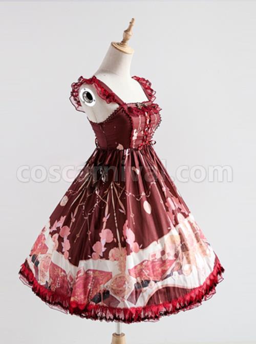 Elegant-Printing-Classic-Lolita-Fly-Sleeve-Dress-coscarnival-1698
