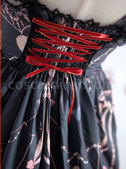 Elegant-Printing-Classic-Lolita-Fly-Sleeve-Dress-coscarnival-1719