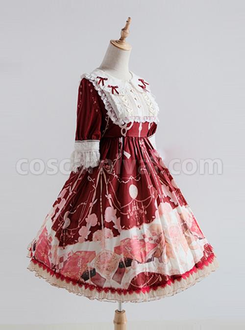 Elegant-Printing-Doll-Collar-Classic-Lolita-Short-Sleeve-Dress-coscarnival-45
