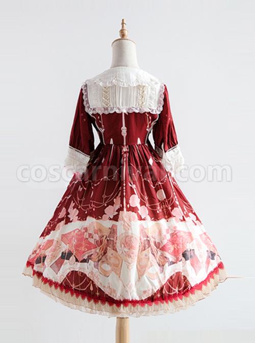 Elegant-Printing-Doll-Collar-Classic-Lolita-Short-Sleeve-Dress-coscarnival-52