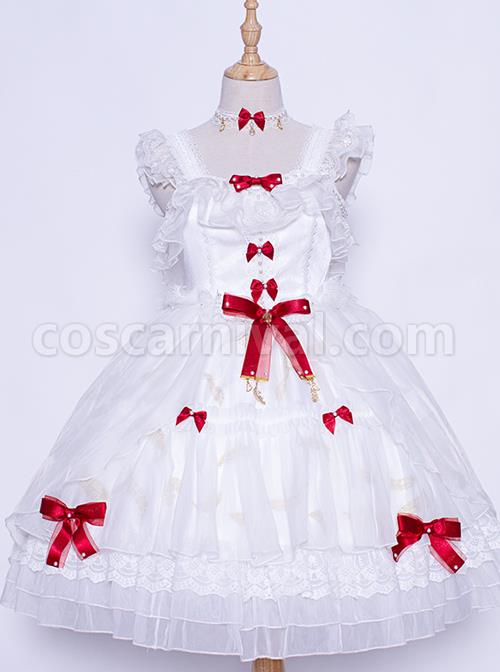 Elegant-Pure-White-Lace-Short-Style-Classic-Lolita-Sling-Wedding-Dress-coscarnival-2921