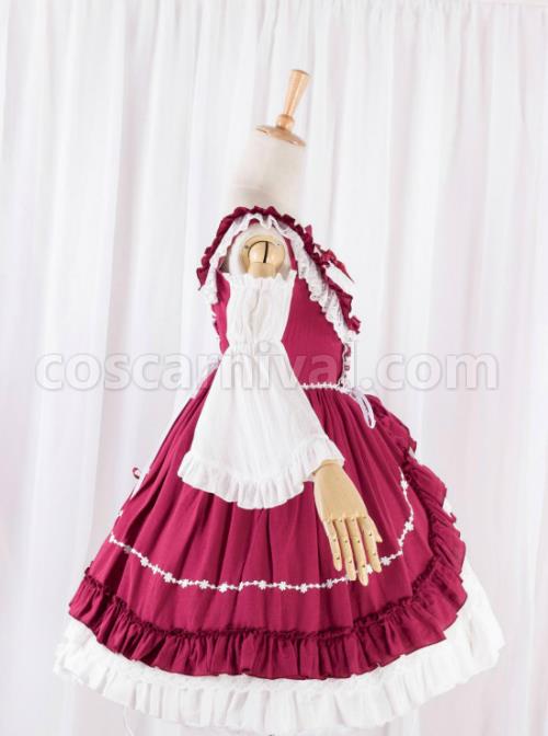 Elegant-Red-And-White-Classic-Lolita-Dress-coscarnival-1201