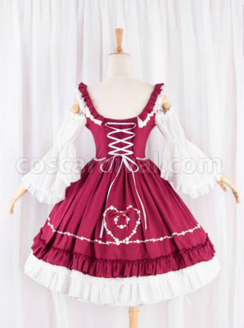 Elegant-Red-And-White-Classic-Lolita-Dress-coscarnival-1212