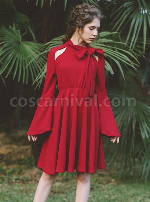 Elegant-Red-Horn-Sleeve-Butterfly-Collar-Classic-Lolita-Dress-coscarnival-1674