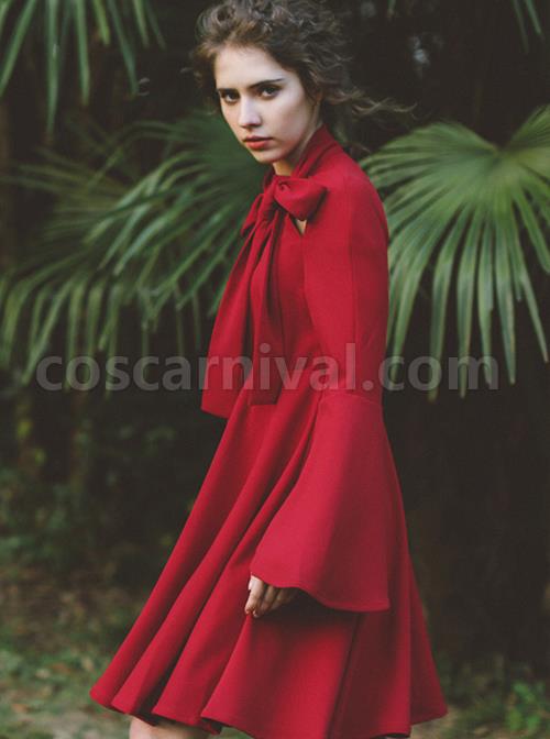Elegant-Red-Horn-Sleeve-Butterfly-Collar-Classic-Lolita-Dress-coscarnival-1696