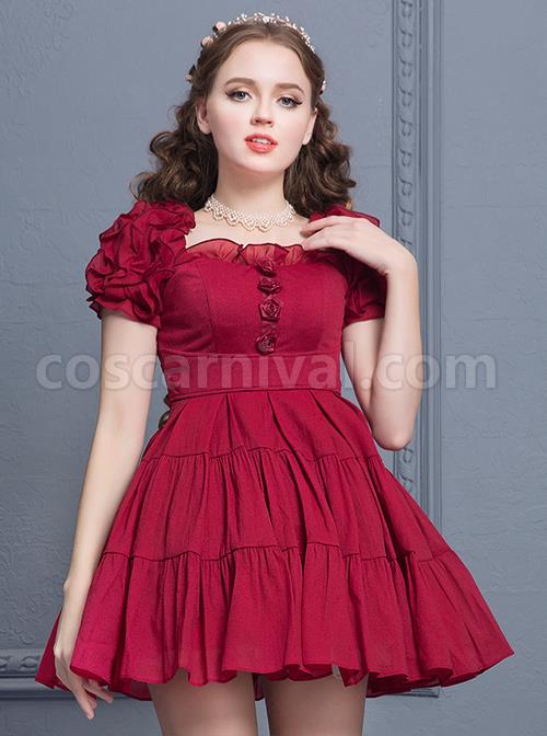 Elegant-Retro-Ruffles-Classic-Lolita-Short-Sleeves-Dress-coscarnival-4655