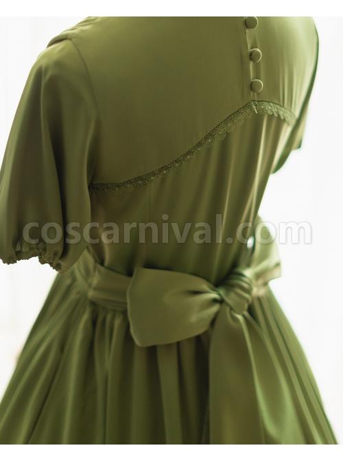 Elegant-Satin-Lace-Lace-Collar-Tunic-Slim-Fit-Multicolor-Puff-Short-Sleeve-Bow-Belt-Classic-Lolita-Dress-coscarnival-2938