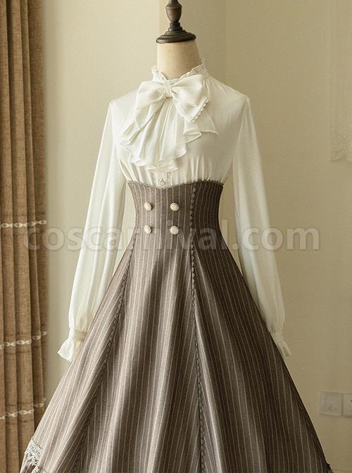 Elegant-Slim-Fit-Detachable-Halter-Large-Bow-Striped-Pocket-Two-Wear-Sling-Long-Sleeves-Classic-Lolita-Dress-coscarnival-1000