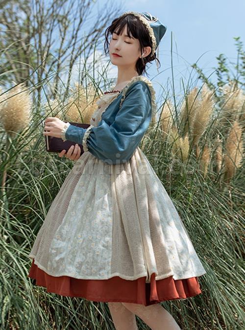 Elegant-Square-Neck-Autumn-Winter-Embroidered-Pocket-Asymmetrical-Hem-Design-Classic-Lolita-Long-Sleeve-Dress-coscarnival-2893
