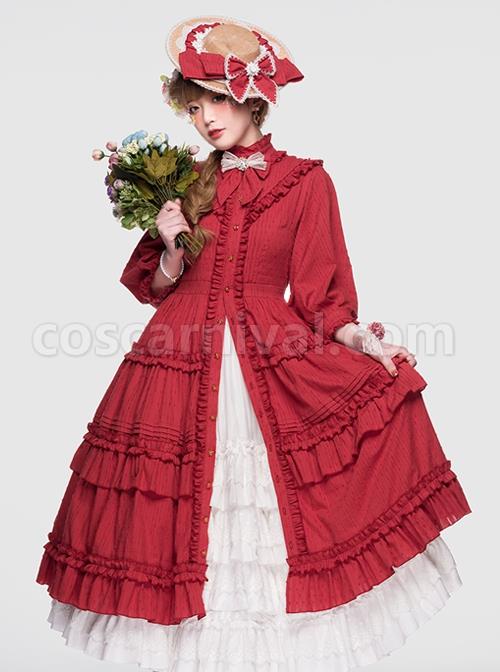 Ellywick-Series-OP-Rural-Solid-Color-Pleated-Design-Protruding-Particles-Embroidery-Flower-Buttons-Classic-Lolita-Dress-Set-coscarnival-1304