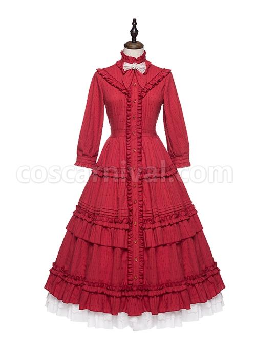Ellywick-Series-OP-Rural-Solid-Color-Pleated-Design-Protruding-Particles-Embroidery-Flower-Buttons-Classic-Lolita-Dress-Set-coscarnival-1327