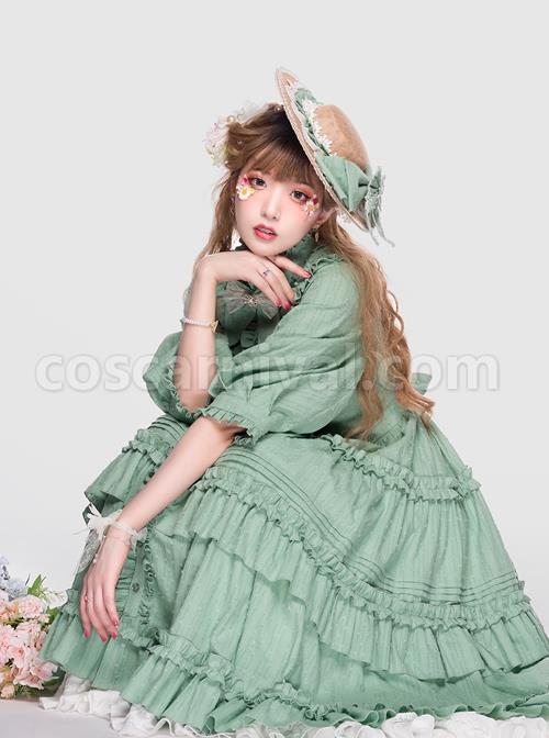 Ellywick-Series-OP-Rural-Solid-Color-Pleated-Design-Protruding-Particles-Embroidery-Flower-Buttons-Classic-Lolita-Dress-Set-coscarnival-1336