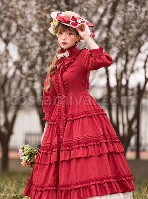Ellywick-Series-OP-Rural-Solid-Color-Pleated-Design-Protruding-Particles-Embroidery-Flower-Buttons-Classic-Lolita-Dress-Set-coscarnival-1375