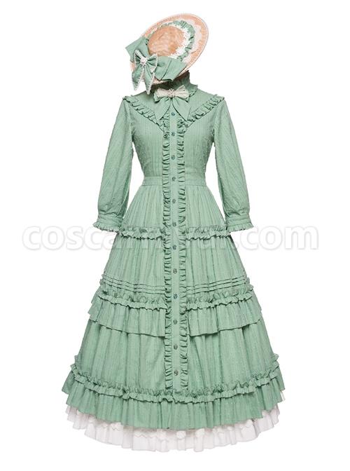 Ellywick-Series-OP-Rural-Solid-Color-Pleated-Design-Protruding-Particles-Embroidery-Flower-Buttons-Classic-Lolita-Dress-Set-coscarnival-1397