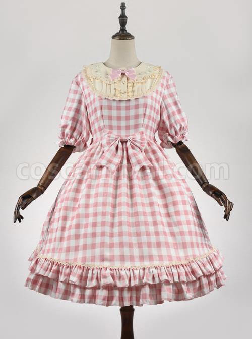 Embroidery-Doll-Collar-Plaid-Pattern-Ruffle-Hem-Sweet-Lolita-Short-Sleeve-Dress-coscarnival-1426.jpg