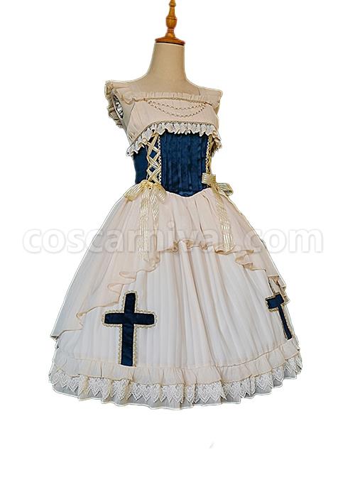 Eternal-Life-Song-Series-Spring-Chiffon-Lace-Stitching-Cross-Halloween-Classic-Lolita-Sleeveless-Dress-coscarnival-2852