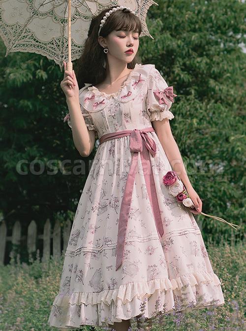 Everlasting-Love-Series-OP-Daily-Elegant-Flowers-Printing-Classic-Lolita-Short-Sleeve-Dress-coscarnival-1298
