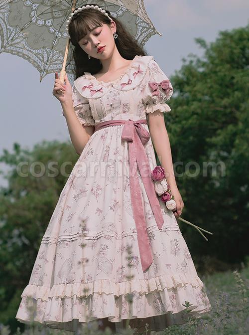 Everlasting-Love-Series-OP-Daily-Elegant-Flowers-Printing-Classic-Lolita-Short-Sleeve-Dress-coscarnival-1303