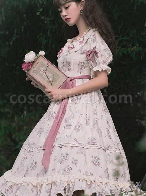 Everlasting-Love-Series-OP-Daily-Elegant-Flowers-Printing-Classic-Lolita-Short-Sleeve-Dress-coscarnival-1307