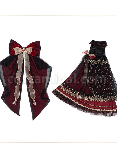 Eye Of Red Heart Series JSK Retro Palace Gothic Lolita Dress coscarnival
