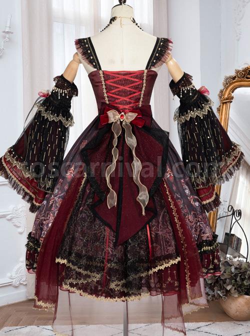 Eye Of Red Heart Series JSK Retro Palace Gothic Lolita Dress coscarnival